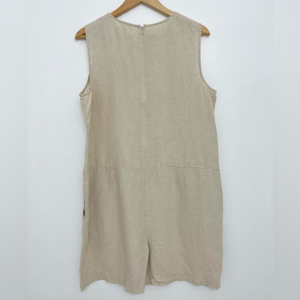 Eileen Fisher Organic Linen Relaxed Romper/Jumpsuit Women’s s Size Large - Picture 9 of 13